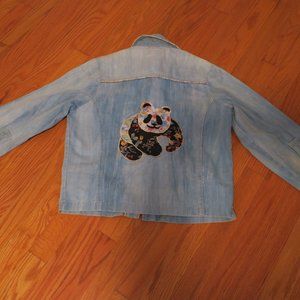 Vintage RT Jean Jacket with Panda Small